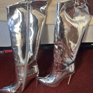 Silver boots